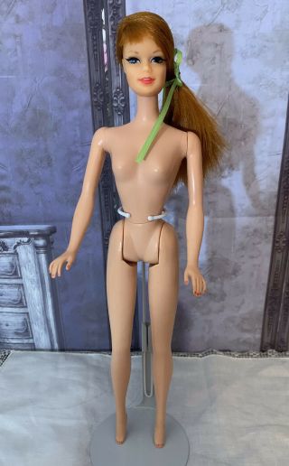Vintage Mod Era Tnt Stacey Barbie Doll Red Head Side Pony Tail