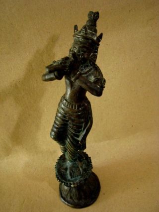 Very Old & Most Rare Lord Krishna With Flute Statue Don 