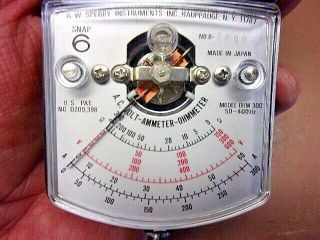 SPERRY SNAP 6 MODEL FD6646 CLAMP ON VOLTMETER with Leads,  Wires,  and Case 2