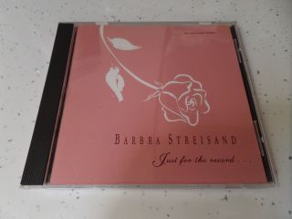 Barbra Streisand - Just For The Record 12 Track Promo Cd 1991 Columbia Rare