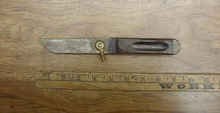 Antique Stanley 5 - 1/2 " Sliding Bevel Square,  Adapted As Saw,  Neat Item,  L@@k