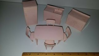 Vintage Multiple Products/mpc Pink Plastic Dollhouse Furniture