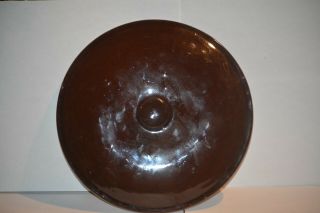 Stoneware Crock Lid Albany Slip 8 1/2 " Outer Diameter 7 1/2 " Inner Diameter