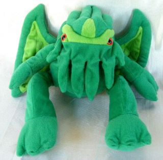 Rare 2011 Cthulhu Green Plush Hand Puppet By Toy Vault