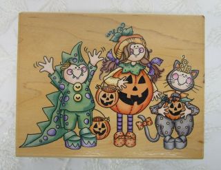 Stampendous Halloween Rubber Stamp Costume Fun Kr008 Our Kids Kip And Me Rare