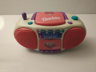 Vintage 90s Barbie Boombox Radio