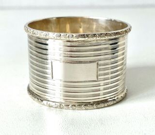 Vintage 1934 Art Deco Solid Sterling Silver Napkin Ring - Northern Goldsmiths Co