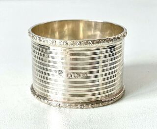 Vintage 1934 Art Deco Solid Sterling Silver Napkin Ring - Northern Goldsmiths Co 2