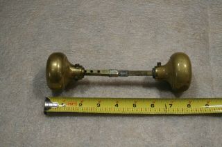 Sat Of Vintage 2 " Brass Door Knob Set With Spindle And 4 Screws