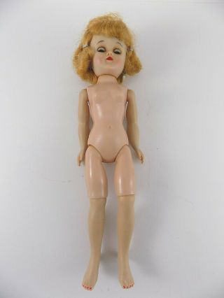 Vintage 1957 Jill Doll By Vogue Dolls Angel Cut Hair,  Pierced Ears Sleep Eyes