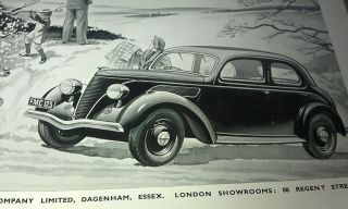 1935 & 1938 Ford V8 22 Sedan English Sales Adverts Rare