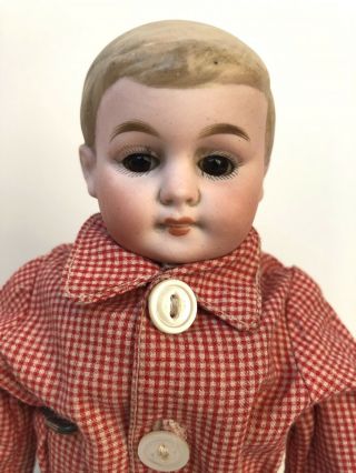 Rare Antique German (?) Fritz Bierschenk (?) Bisque Head Boy Doll