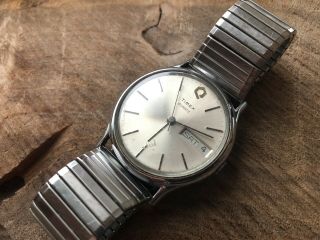 Vintage Timex Q Quartz Day Date Men’s Watch Battery