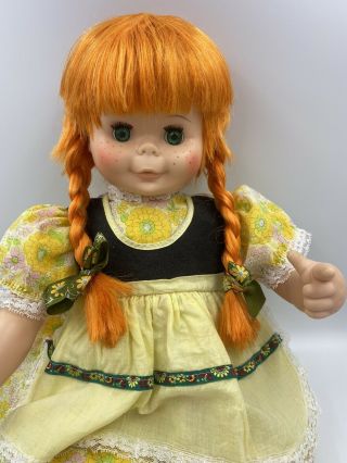 Rare Vintage 1971 Eegee Georgette Doll 22 " Red Hair Green Eyes Pipi Doll