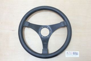 Rare Vintage Personal Black Leather Steering Wheel 350mm 1978,  Made In Italy
