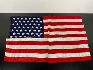 Vintage 49 Star American United States Flag 1959 Alaska Silk 11 X 17 Usa