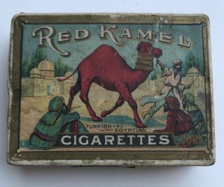Antique Empty Red Kamel Cigarette Pack 1909 Seal Early Rare Scare Box