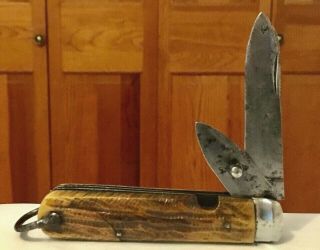 Antique S.  Hibbert & Son Sheffield England Bone Pocket Knife,  Beauty