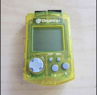 Rare Yellow Sega Dreamcast Vmu