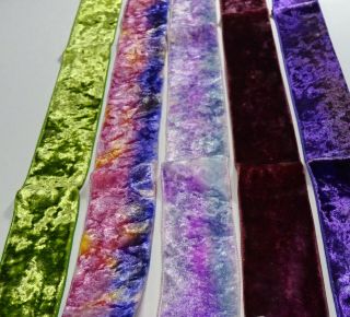 Vintage Rayon Ribbon Hand Dyed Velvet - Soft Texture