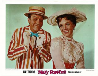 Mary Poppins 11x14 Lobby Card Julie Andrews Dick Van Dyke Portrait Rare