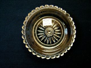 Antique Flint Glass Cup Plate Lee Rose 525,  Scarce; Eapg,  Lacy,  Boston Sandwich