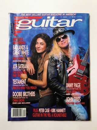 Guitar For The Practicing Musician Maganize December 1989 Jake E Lee Great White