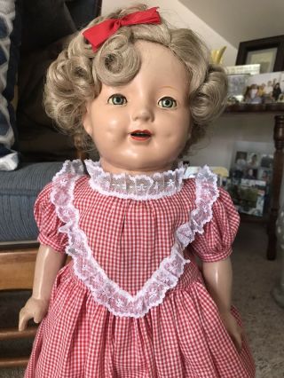 Vintage 25” E.  I.  H.  Co.  Inc.  Shirley Temple Doll Early 1900s With Sleepy Eyes
