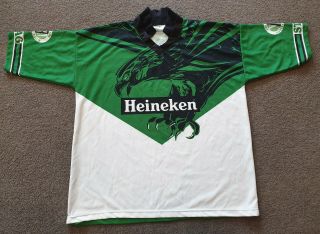 Rare Green Sheffield Eagles Jersey Shirt (xxl) Rugby League Stag Rugby Heineken