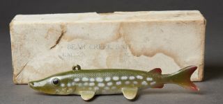 Vintage Boxed Ice King,  Bear Creek,  Pike Spearing Decoy Ice Fishing Lure