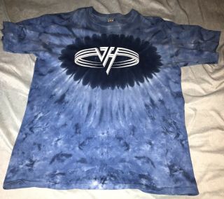 Vintage Van Halen 2004 Concert Blue Tie Dye T Shirt Large,  Incredible Shape Rare