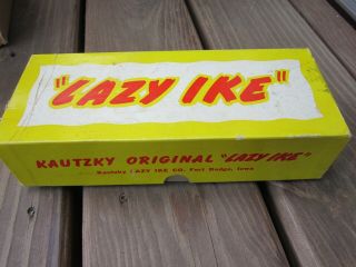 Vintage Large Kautzky Lazy Ike Fishing Lure Box Only Kl - 21 Rw