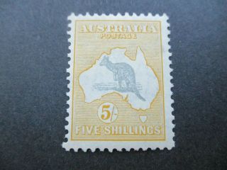 Kangaroo Stamps: 5/ - Yellow C Of A Watermark Mnh - Rare (h411)