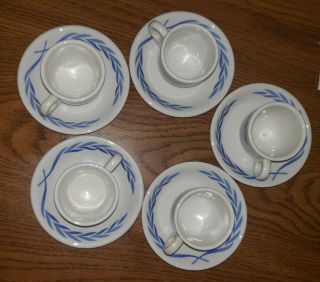Rare Tea Cup Set 5 Caribe China Made Expressly For United Nations Minners & Co