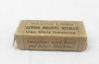 Antique Needle Box Willcox & Gibbs 1894