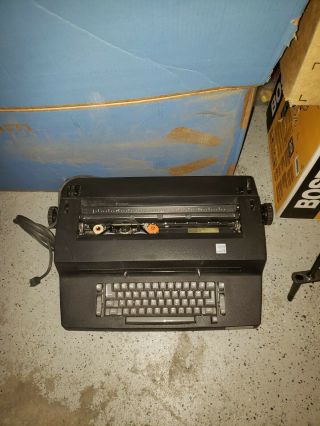 Vintage Ibm Selectric Ii Correcting Electric Black Typewriter Rare