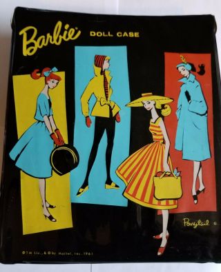 Vintage Barbie Ponytail Case With 50,  Outfits