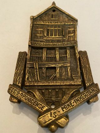 Old Antique Edwardian Period Solid Brass Chester Period House Door Knocker Rare