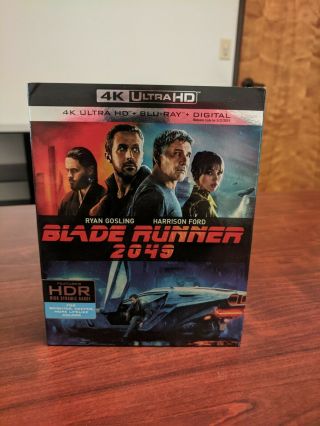 Blade Runner 2049 (4k Uhd,  Blu - Ray) W/ Oop Rare Slipcover.  Ultra Hd