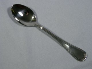 Towle Beaded Antique Oval Soup Spoon Stainless Flatware 18/8 Germany