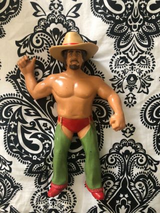 Wwf Wwe Ljn Terry Funk With Hat Vintage Titan Sports Action Figure Very Rare