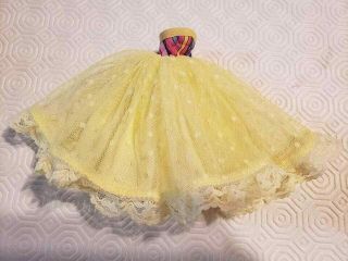 Custom Handmade Dawn Dress 6 1/2 Inch Doll Yellow And Poka Dot Lace Dress
