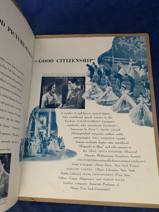 Vintage George Gershwin ' s Rhapsody In Blue Piano Story Rare Warner Brothers 3
