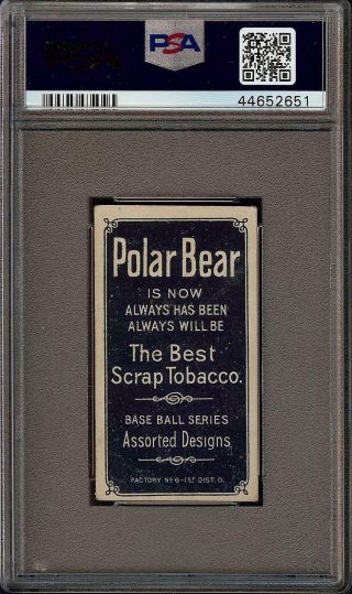 Rare 1909 - 11 T206 George McQuillan Polar Bear Back Philadelphia PSA 3 VG 2