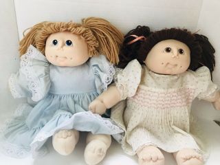 1984 Vtg Set Of 2 " The " Doll Baby Girls By Martha Nelson M.  N.  Thomas