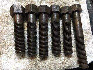 6 Antique Hit Miss Stationary Gas Steam Engine 3/4 " Crown Top Hex Head Bolts