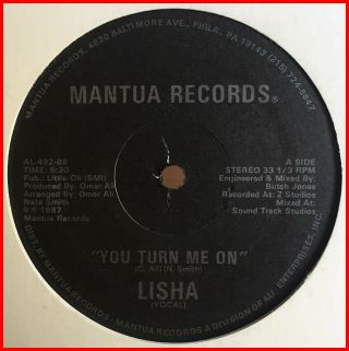 Synth Electro Boogie 12 " Lisha - You Turn Me On Mantua - Rare 
