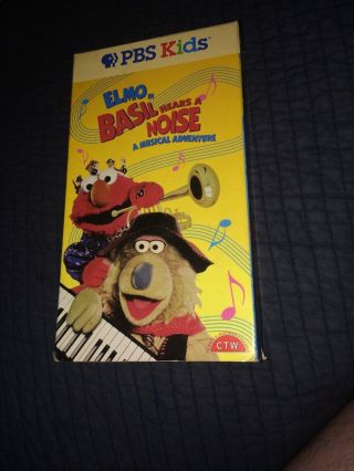 Elmo In Basil Hears A Noise (rare Sesame Street Vhs) Musical Adventure