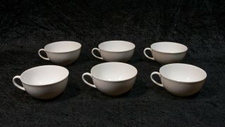 Set of 6 White Arzberg 293 Made in Germany Fine China Tea Cups 3