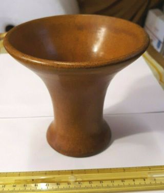 Antique Old Vintage Matte Brown Arts & Crafts Mid Century Pottery Vase Planter